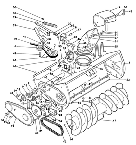 Collector Housing 1 Diagram and Parts List for 62542C (H00000001-H99999999)(1989) Lawn Boy Lawn Tractor